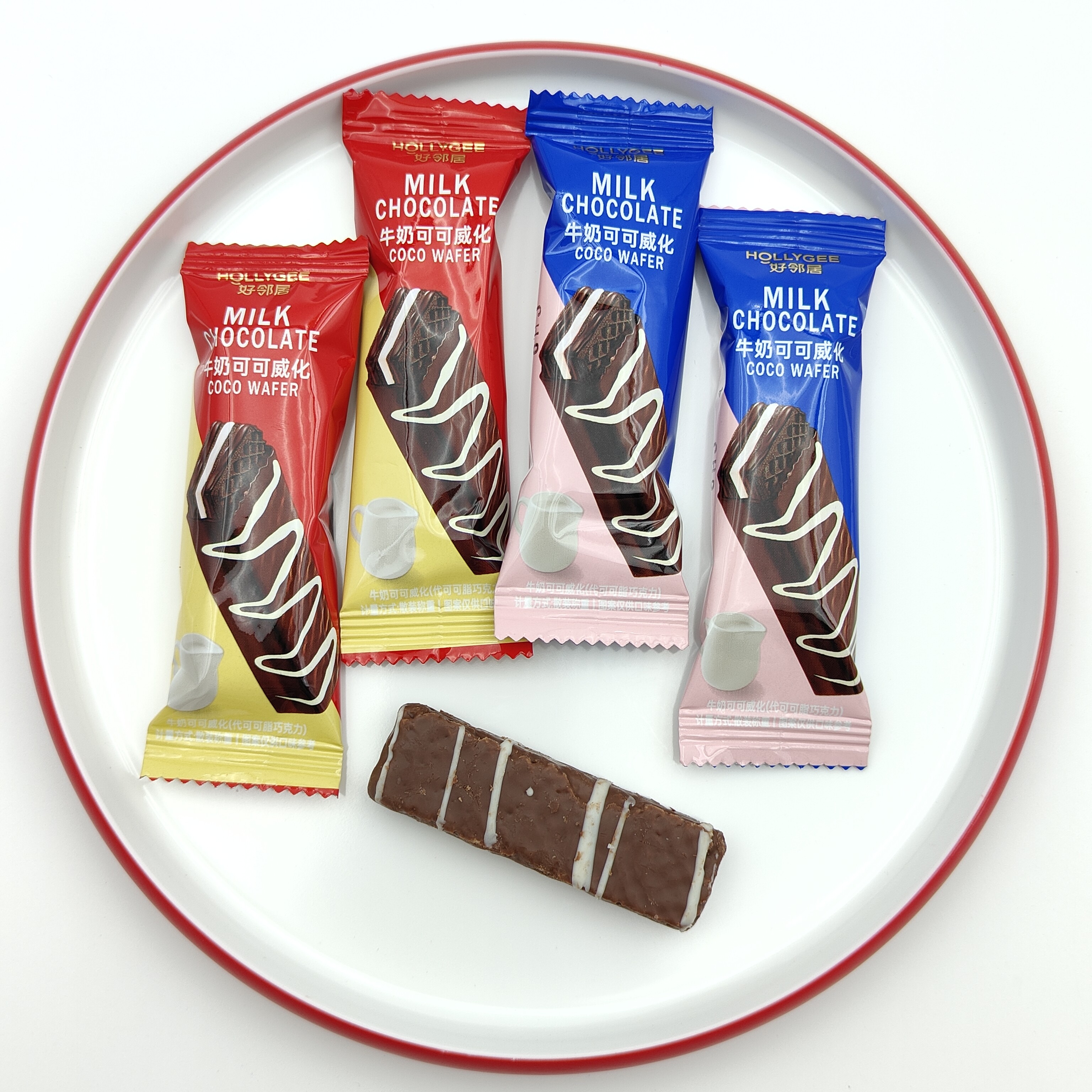 好邻居牛奶可可涂层威化巧克力散装休闲小零食结婚喜糖喜饼过年货
