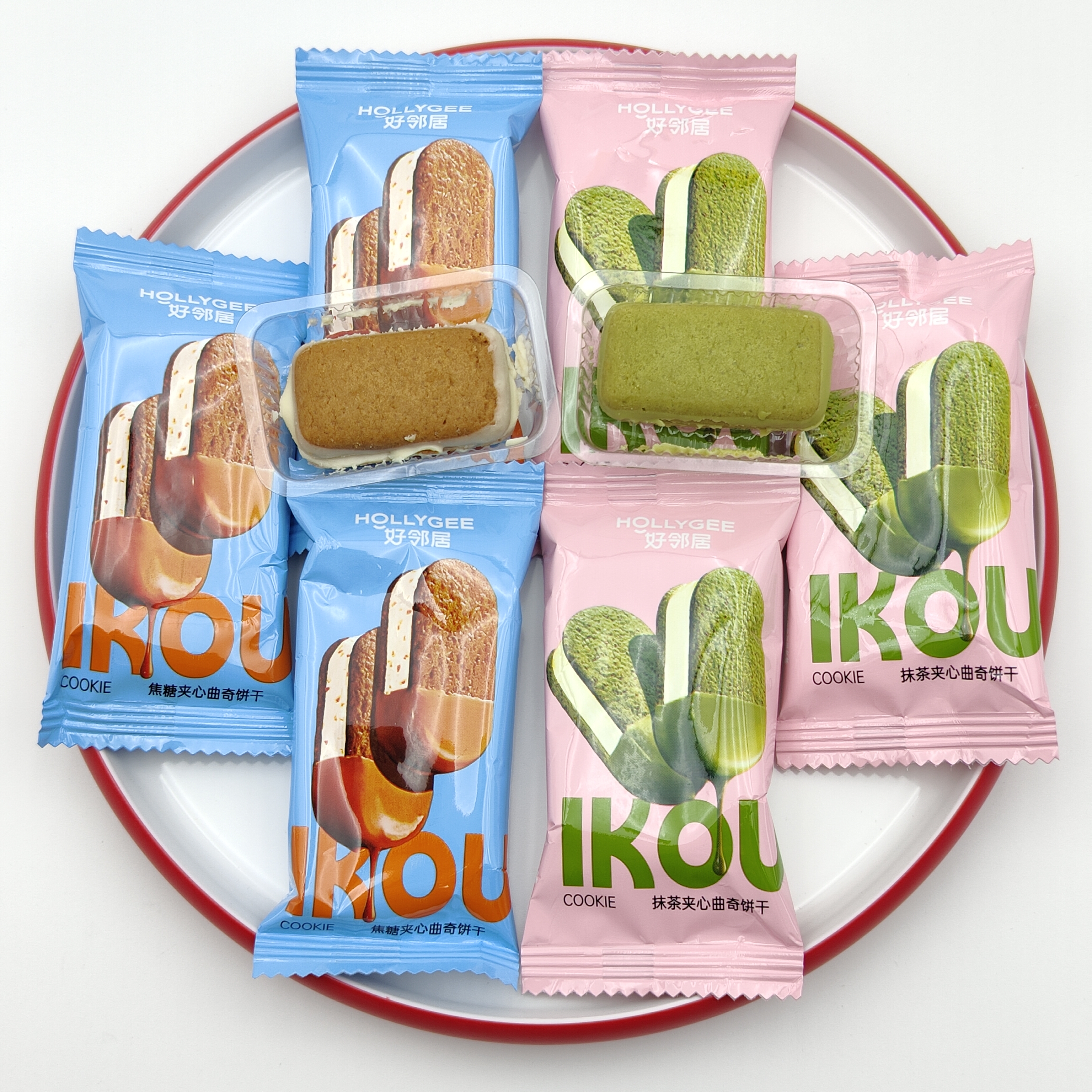 好邻居爱刻焦糖抹茶夹心曲奇饼干散装休闲小零食结婚庆喜饼干喜糖