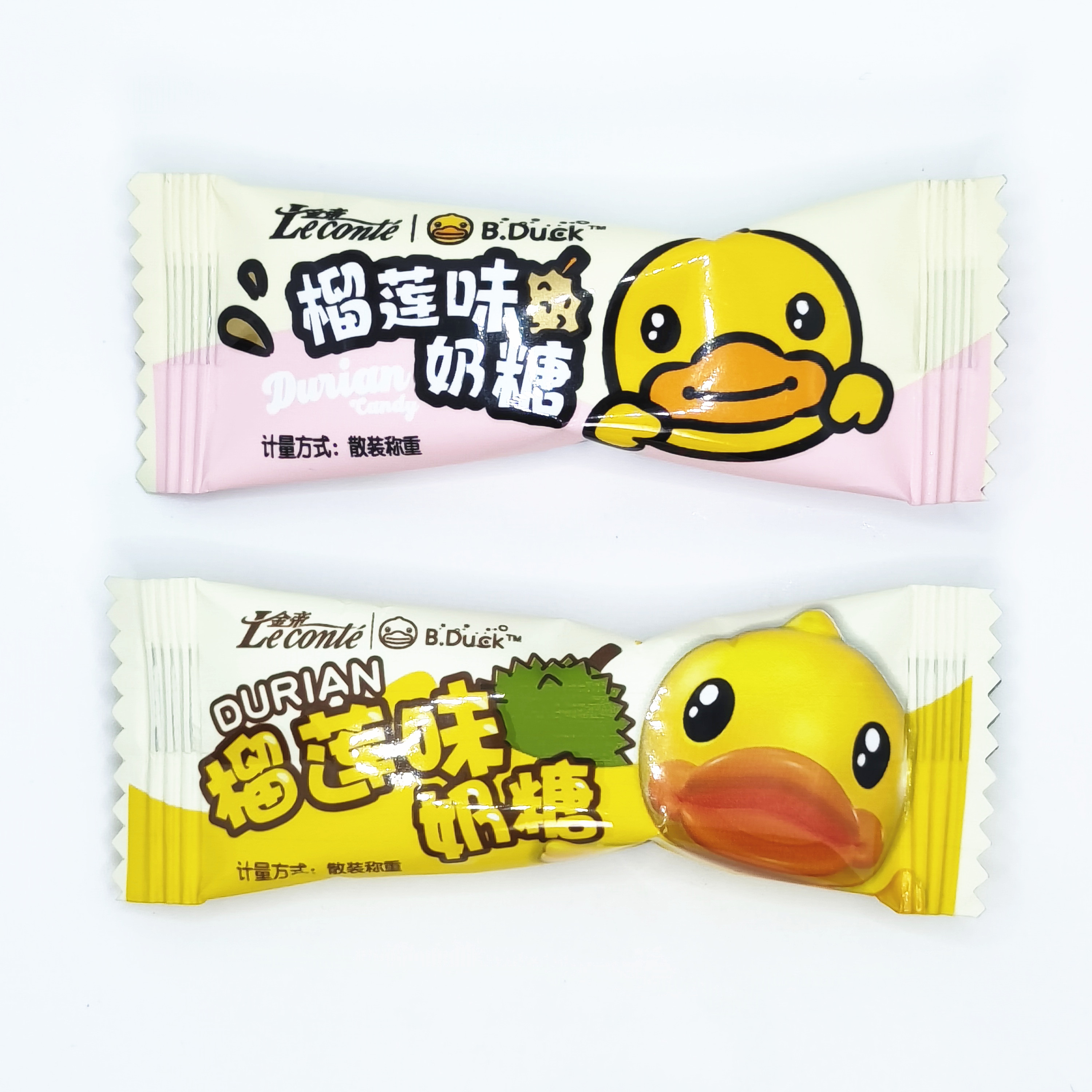 正版小黄鸭榴莲味奶糖