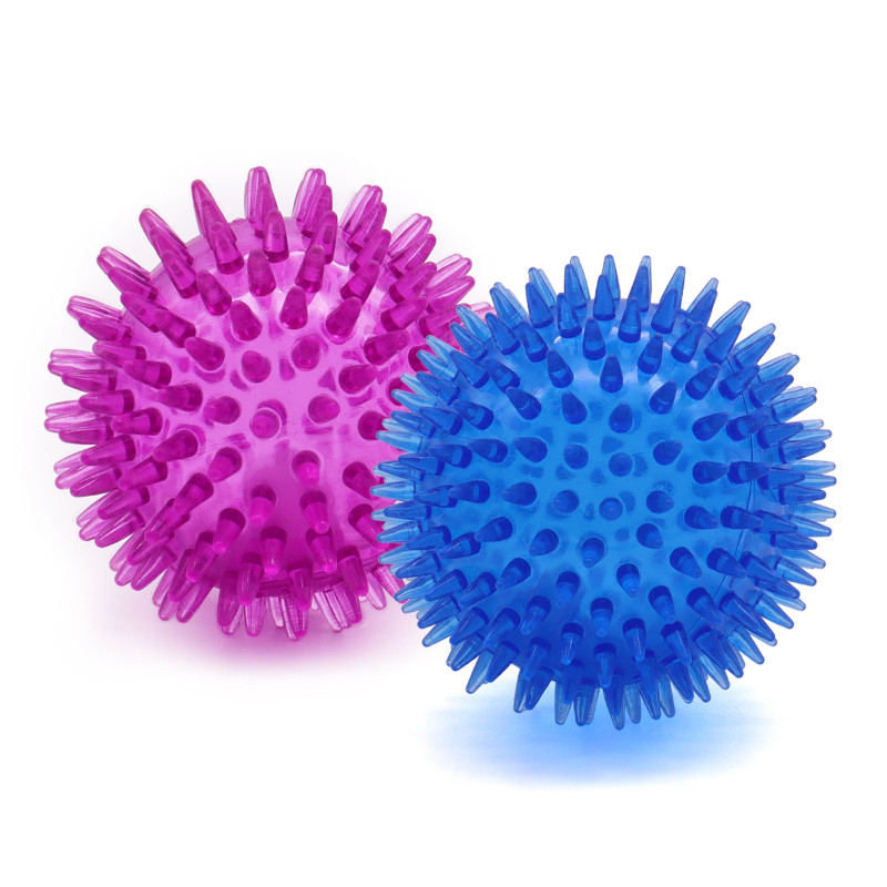 TPR小狗耐咬发声刺球宠物玩具解闷咬不烂居家自嗨