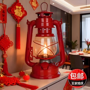 乔迁新居复古红色马灯LED充电款子孙长明灯新居吉祥摆件