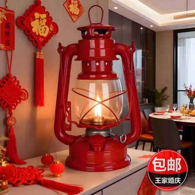 乔迁新居复古红色马灯LED充电款子孙长明灯新居吉祥摆件
