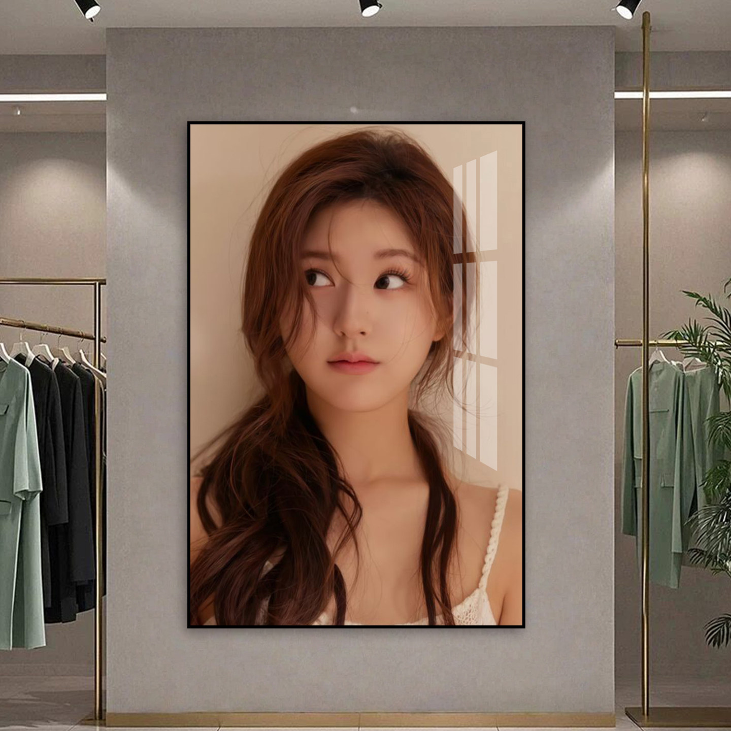 赵露思高清写真挂画美容院服装店高级感装饰画海报女明星周边壁画