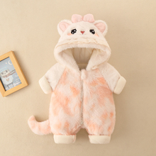 婴儿哈衣冬季新款冬装宝宝加绒加厚连体衣新生儿棉衣外出冬衣爬服