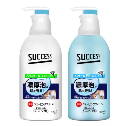日本花王SUCCESS男士剃须膏剃须泡沫软化胡须刮胡膏250g