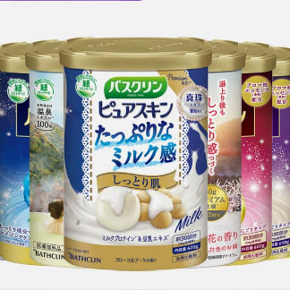 日本本土巴斯克林浴盐泡澡沐浴泡脚粉足浴牛奶豆乳/白金闪耀