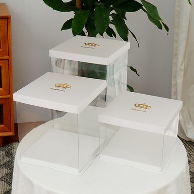 蛋糕盒透明6寸8寸10寸12寸单层