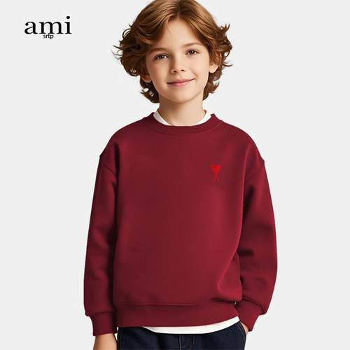 官方Ami srtp儿童卫衣2026年春秋季新款男女童长袖宽松亲子装上衣 - 封面