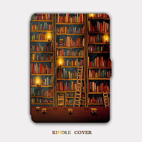 适用kindle paperwhite6543手持支架保护套11/12th青春版彩绘皮套658青春版支架彩绘保护壳Oasis2保护套