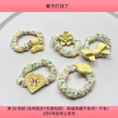 R07黄色小花肠圈 包邮 5根 diy手工材料配件满30