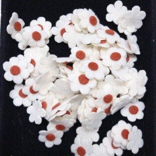 包邮 D77约2CM毛绒花片95 100片盘中一份diy手工材料配件满30