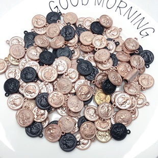 K39约2CM仿金属挂件混发150克约156个diy手工材料配件满30 包邮