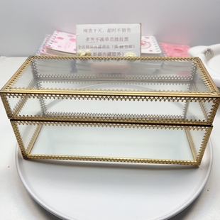包邮 单独 一个 333约23.5X10.5X10CM玻璃首饰收纳盒