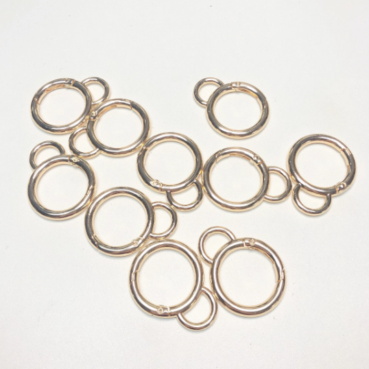 B69约3.5CM合金保色8字弹簧扣10个diy手工材料配件满30包邮