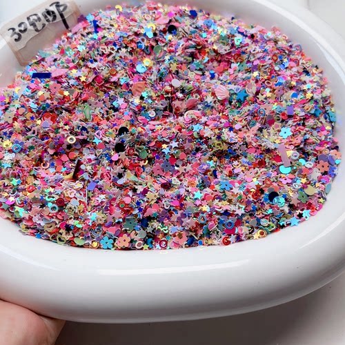 L39美甲滴胶奶油胶亮片100克diy手工材料配件满30包邮