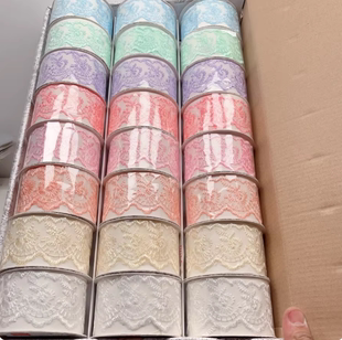 包邮 A915宽4.5CM蕾丝花边 8卷不同色diy手工材料配件满30