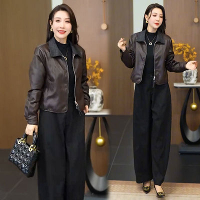 今年流行特惠免洗pu皮羽绒服女短款2025冬季新款时尚显瘦小个子