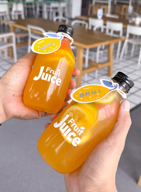 水滴瓶冷萃果汁瓶简约吊牌杯胡果蔬汁塑料瓶一次性轻断食杯冷泡瓶