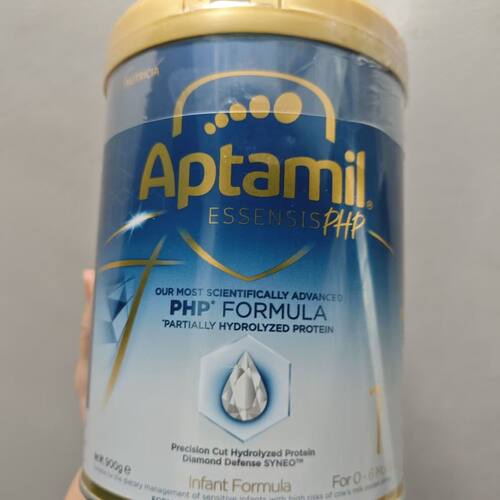 港版Aptamil爱他美白金奇迹低敏水解白罐1段奶粉900g27年效期瘪罐