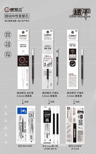 根号三中性笔芯原装CST头