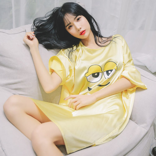 雪纺可爱风韩版孕妇大码短袖睡裙