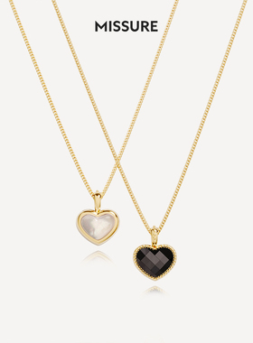 Missure白母贝黑玛瑙925银ins风