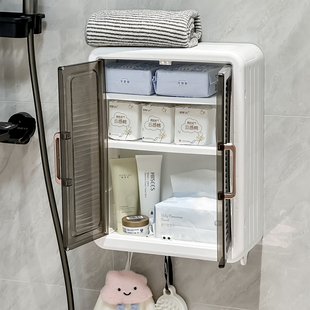 浴室收纳盒卫生间洗手台化妆品壁挂分层置物架洗发水沐浴露收纳柜