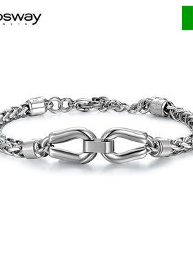 brosway宝思薇意大利设计欧美个性太钢潮流男士手链专柜同款