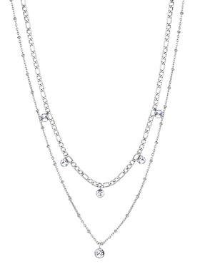 brosway欧美钛钢水晶项链女