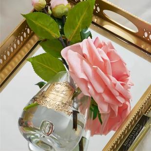 美克香氛花朝露玫瑰高级湿感玫瑰花客厅客厅卫生间仿真花束摆件