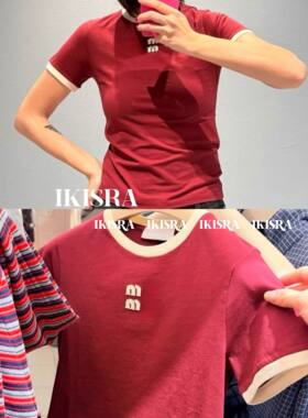 cece 03/27春夏26S新年限定红色短袖刺绣T恤女