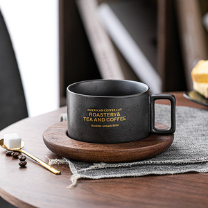 美式复古咖啡杯碟套装 欧式小奢华精致陶瓷下午茶杯ins马克杯定制