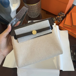 进口帆布/牛皮内缝herbag凯莉包手提单肩复古女包法棍腋下包mini