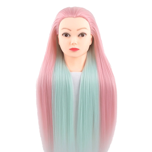卡美丝头模练习盘发编发彩色假发模特头学徒假人头模型仿真发美发