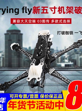 Trying fly穿影破空5寸花飞机架航模穿越机航拍FPV五寸无人机 DJI