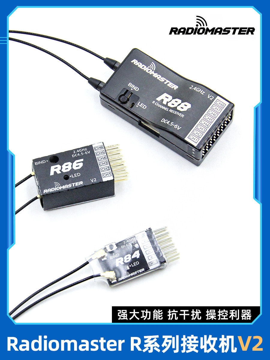 RADIOMASTER 수신기 FRSKY 고정 날개 R84 R86 R88 항공기 TX16S|TX12|TPRO