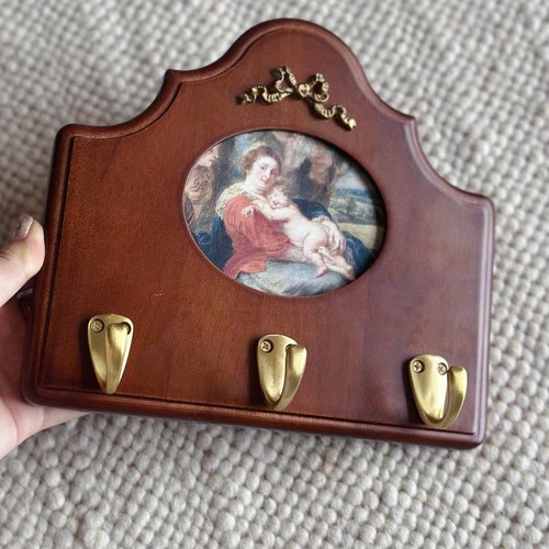 实木钥匙衣服挂钩挂钩门厅玄关