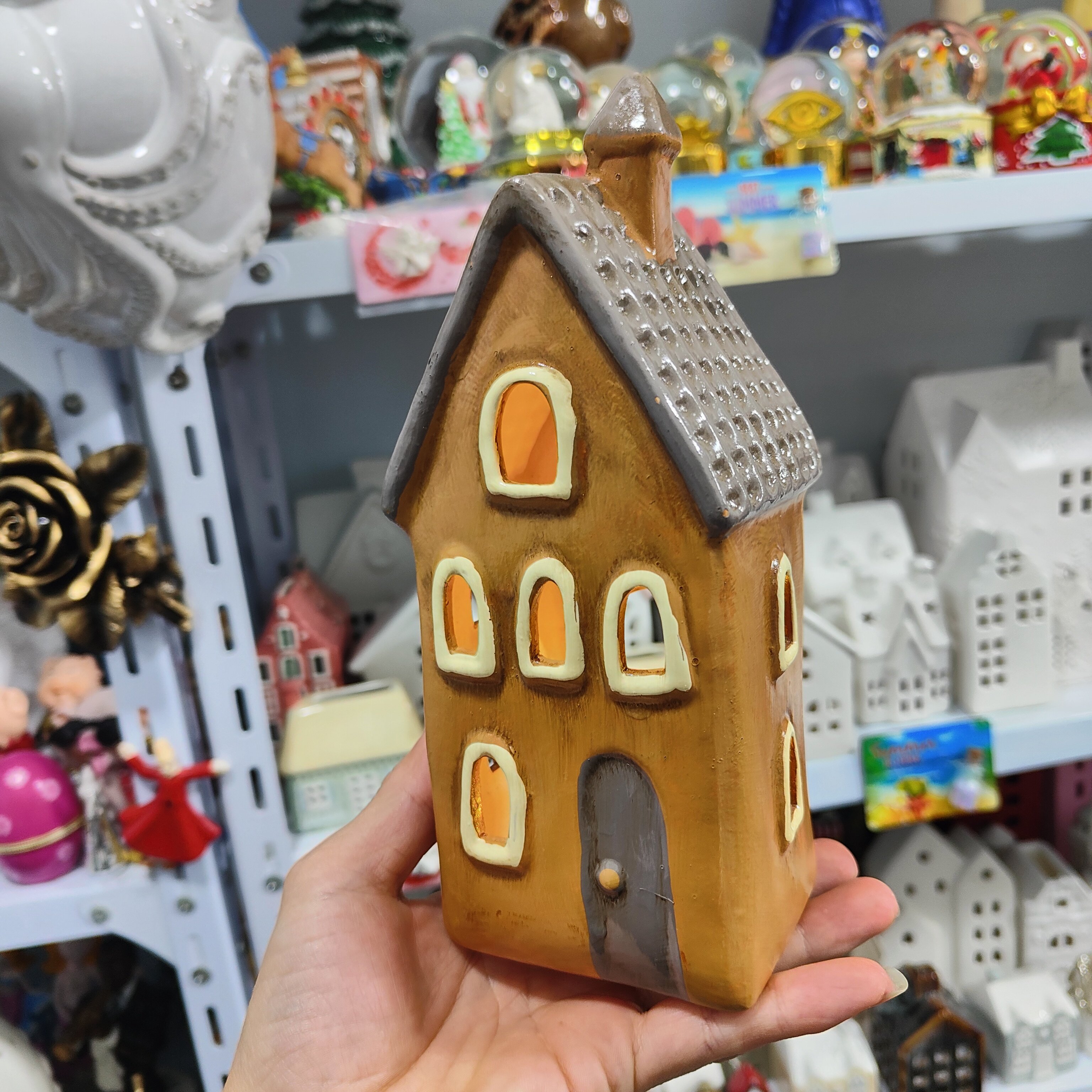 非偏远地区凑满19包邮部分瑕/陶瓷仿古做旧风房子夜灯摆件,家居饰品,婚庆/商业花艺,淘宝优惠券,粉丝福利购,淘宝优惠卷