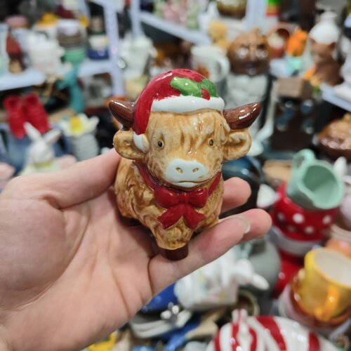 非偏远地区凑满19包邮部分瑕/圣诞牛摆件