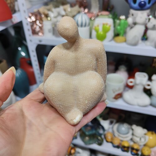 非偏远地区凑满19包邮部分瑕/粗陶人物人体摆件缺釉多