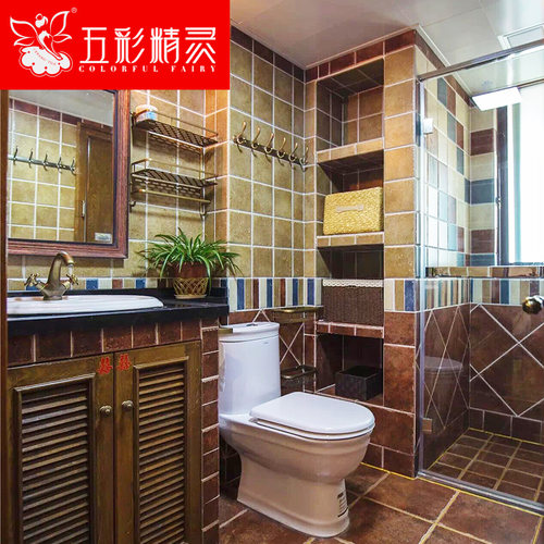 五彩精灵仿古砖地中海门槛石腰线