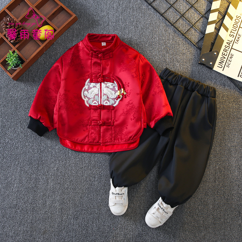 汉服男童拜年服新中式国风套装