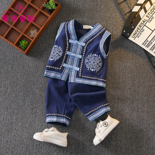 壮族苗族三月三儿童民族服装国风