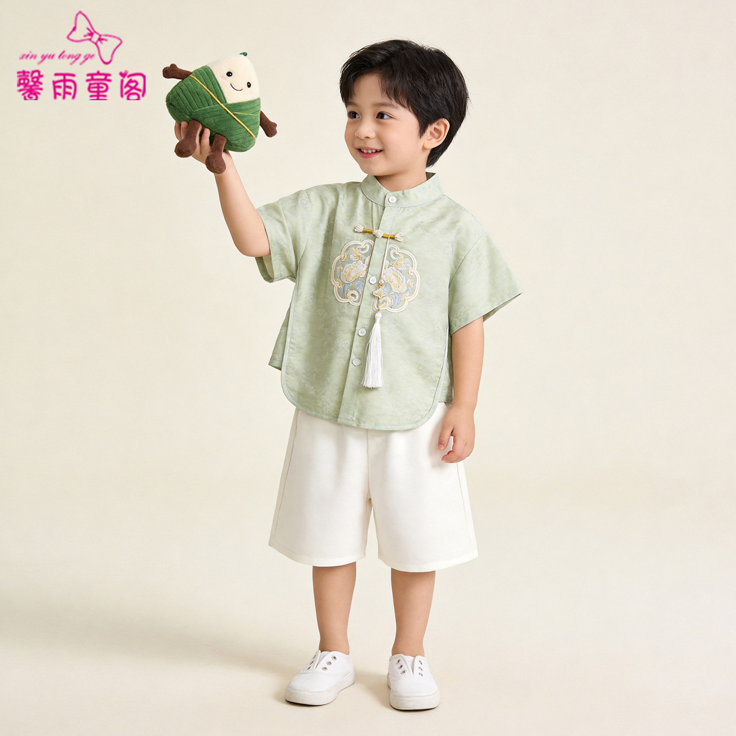 新中式男童汉服夏季薄款国风套装