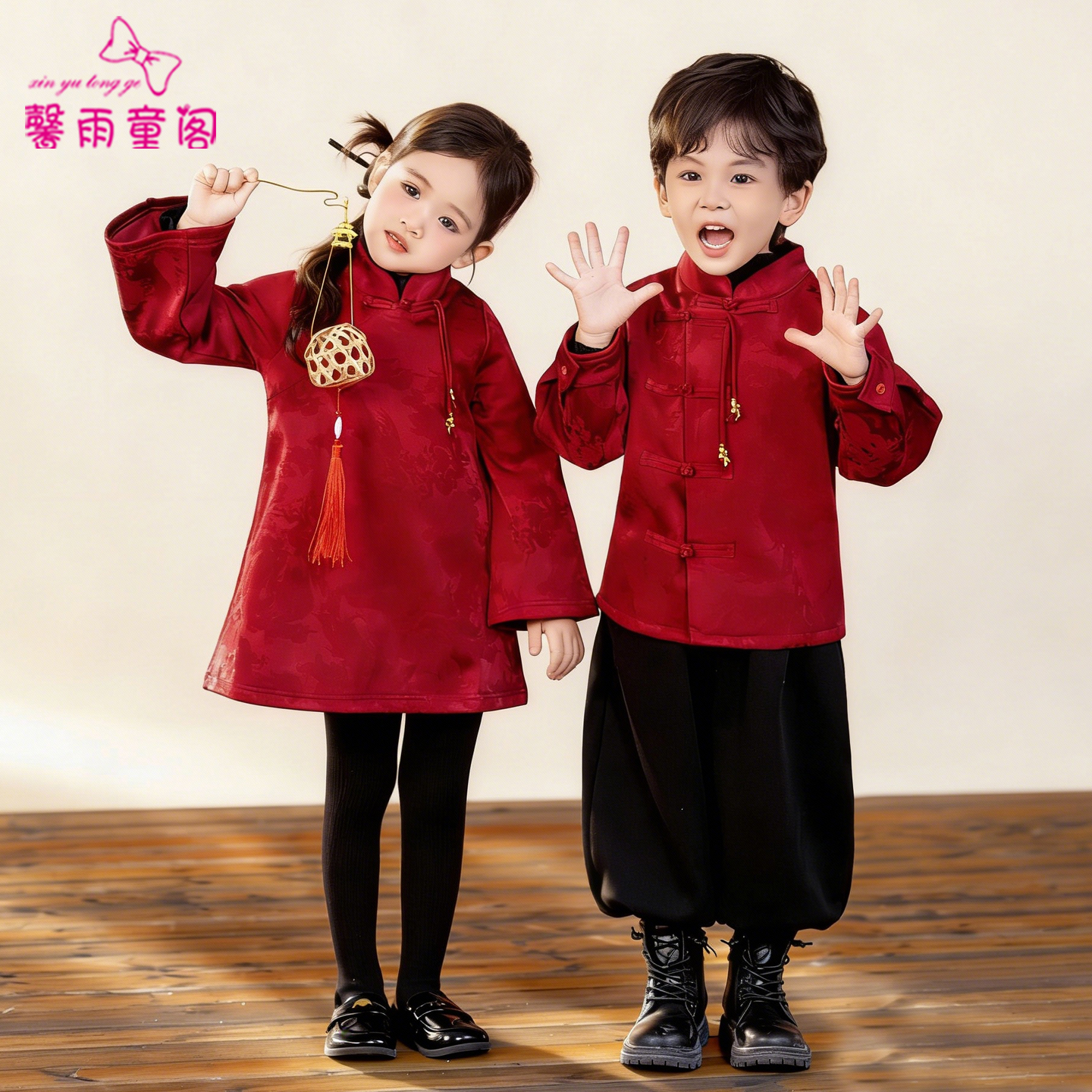 新中式拜年服男童汉服国风表演服