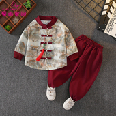 儿童古装 汉服男童秋冬新中式 表演服中国风小少爷唐装 2025新款 套装