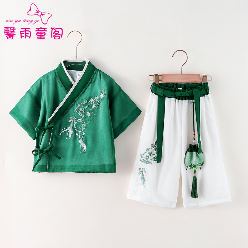 男童汉服薄款古装唐装国学演出服