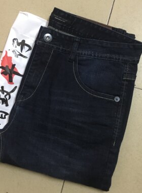 增致牛仔宽松商务直筒裤