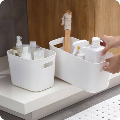 storage basket portable bathroom kitchen cosmetic desktop