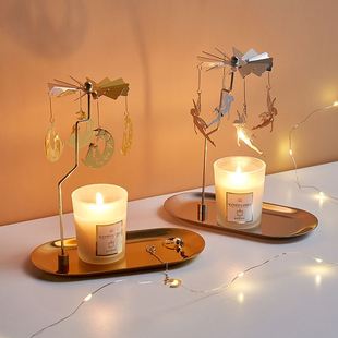 rotating candle candlelight holder revolving dinner Romantic